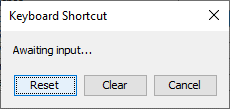 path ui dialog keyboard shortcut listener
