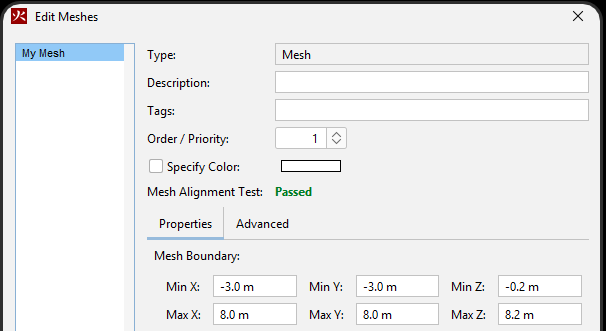 Mesh Boundaries for `My Mesh`