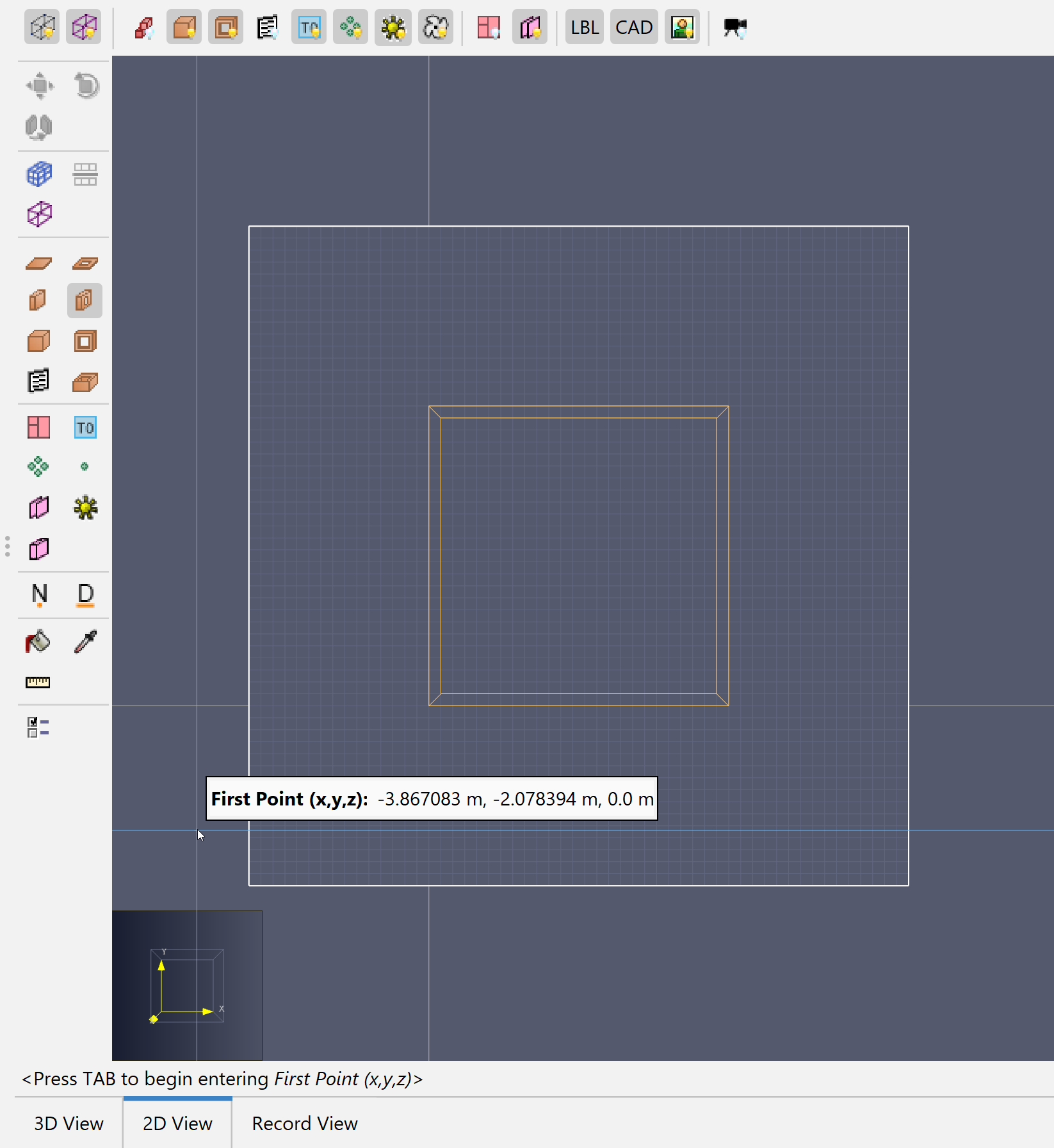 Creating the doorway with the Wall Hole tool, 1
