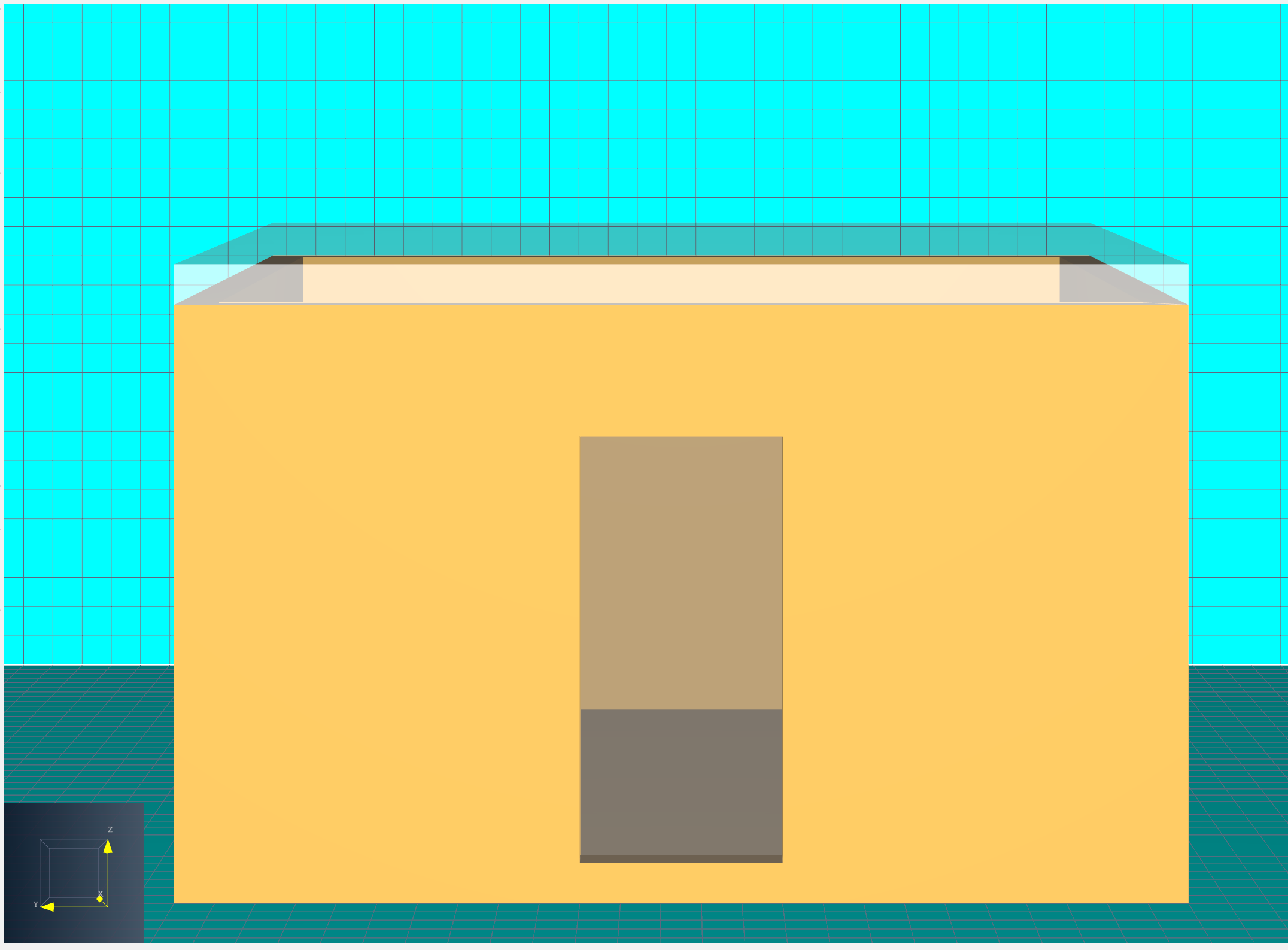 PyroSim geometry from Left View