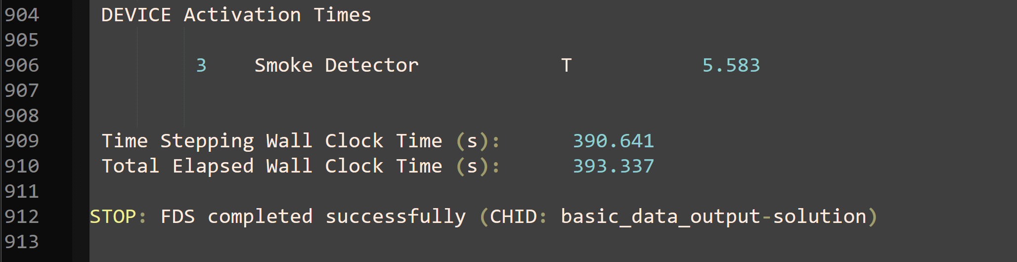 text editor pyro yff smoke detector activation out file