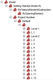 The model tree with imported _Getting Started_ CAD objects