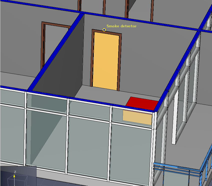Approximate Smoke Detector postion in the model