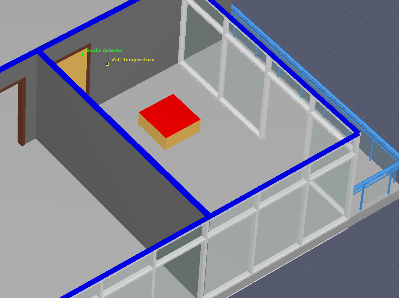 Approximate Wall Temperature Device postion in the model