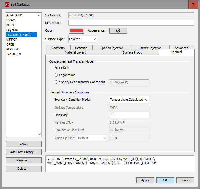 pyro ui dialog heat conduction thermal